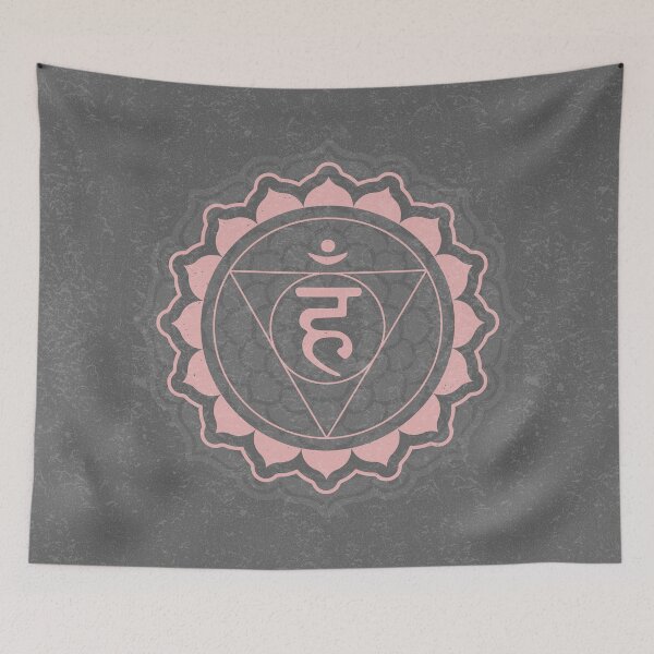 Item preview, Throat Chakra Mandala - Slate + Rose designed and sold by Irene Estelle.