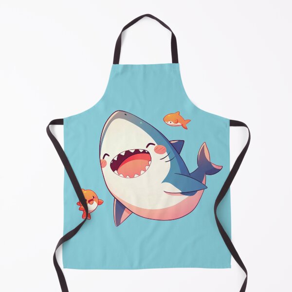 Item preview, Cute Kawaii Happy Shark Laughing designed and sold by CozyKawaiiArt.