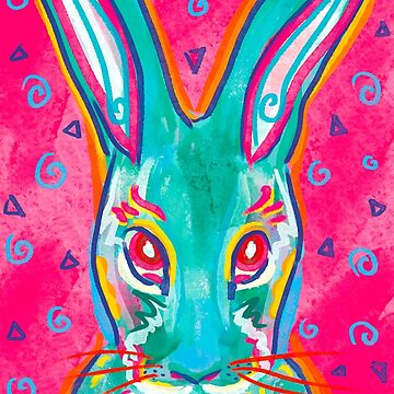 Artwork thumbnail, Retro Turquoise Hare by tinaschofield