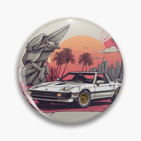 Item preview, Second Version of 1980's Style Retro Scene of a Sports car, Skyline and Even a Griffin designed and sold by markmm9.