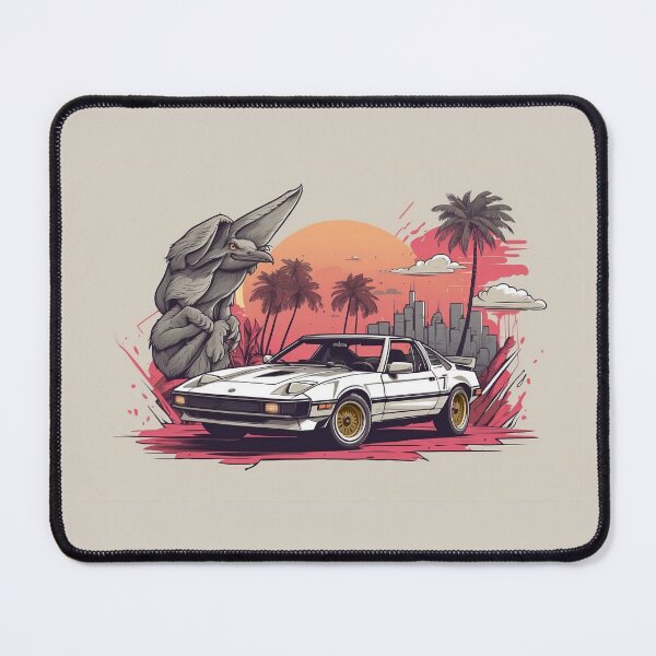 Item preview, Second Version of 1980's Style Retro Scene of a Sports car, Skyline and Even a Griffin designed and sold by markmm9.
