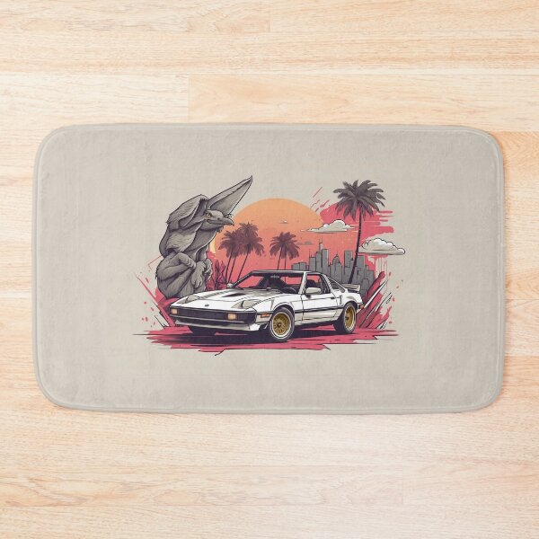 Item preview, Second Version of 1980's Style Retro Scene of a Sports car, Skyline and Even a Griffin designed and sold by markmm9.