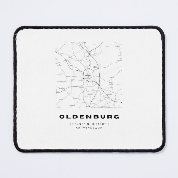 Item preview, Oldenburg Coordinates - Stylish Map Art Design designed and sold by RM-Journey.