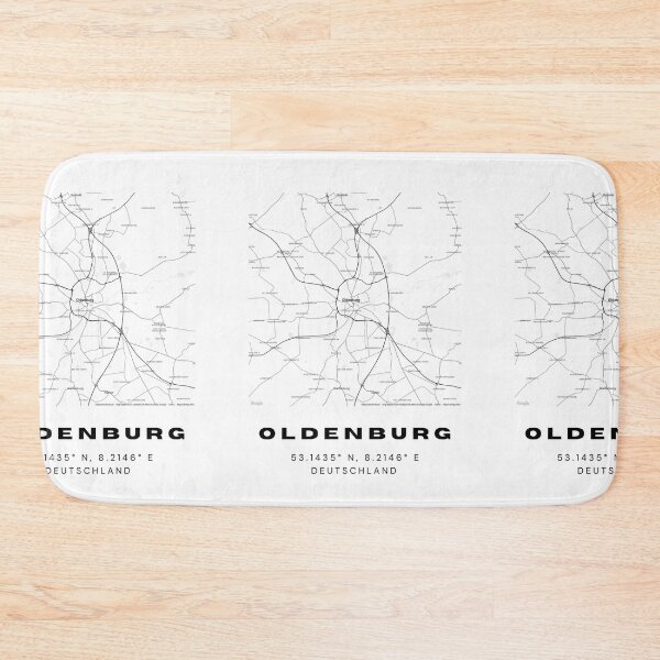 Artikelvorschau, Oldenburger Koordinaten – Stilvolles Kartenkunstdesign entworfen und verkauft von RM-Journey.