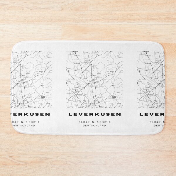 Artikelvorschau, Leverkusener Koordinaten - Stilvolles Kartenkunstdesign entworfen und verkauft von RM-Journey.