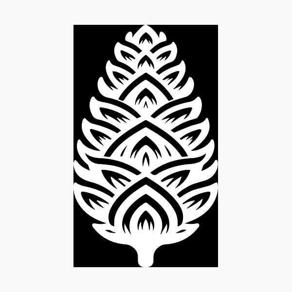 Item preview, white pine cone modern minimal designed and sold by badbug.