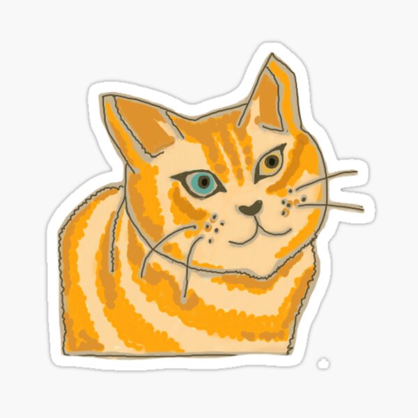 Item preview, Orange odd-eyed cat designed and sold by JEJIKI.