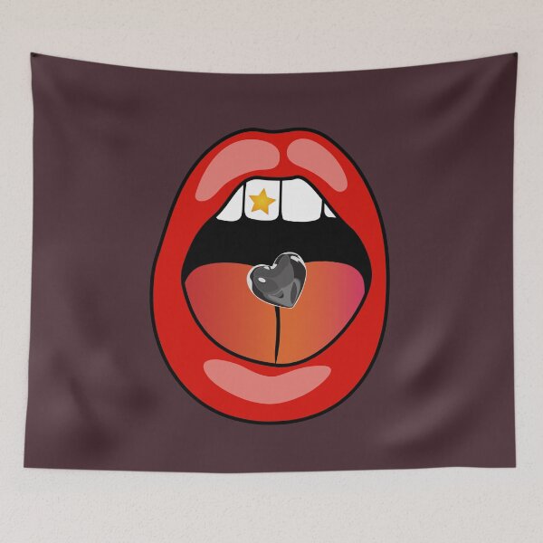 Item preview, RUNAWAY STEPH Design Red Black Heart Mouth Classic designed and sold by RunawaySteph.