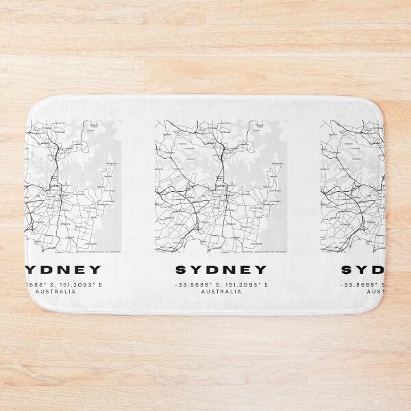 Artikelvorschau, Sydney-Koordinaten – Stilvolles Kartenkunstdesign entworfen und verkauft von RM-Journey.