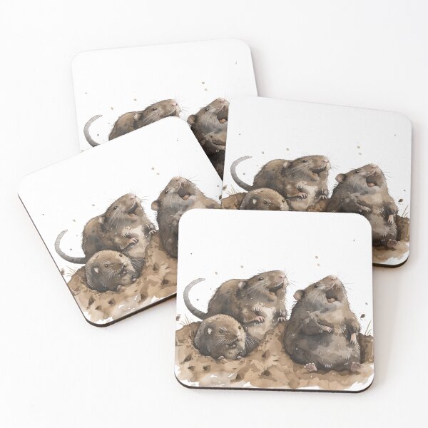 Item preview, Whimsical Gathering of Garden Moles designed and sold by prehistoricco.