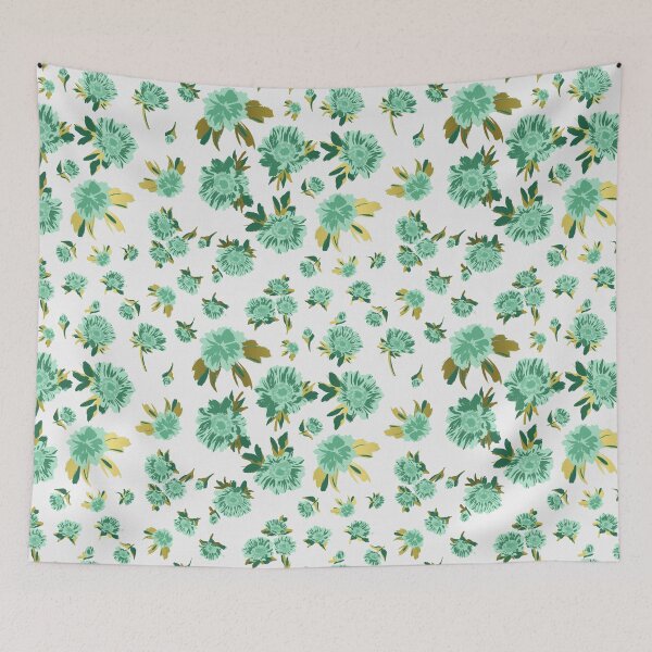 Item preview, Golden Mint Marigold and Daisy Harmony - Lush Spring Florals Inspired by Sydney's Urban Oasis designed and sold by Jay Dee Dearness.
