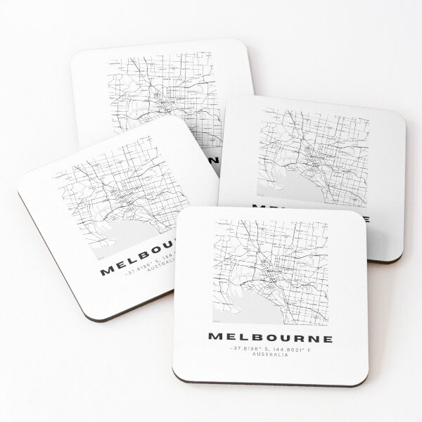 Item preview, Melbourne Coordinates - Stylish Map Art Design designed and sold by RM-Journey.