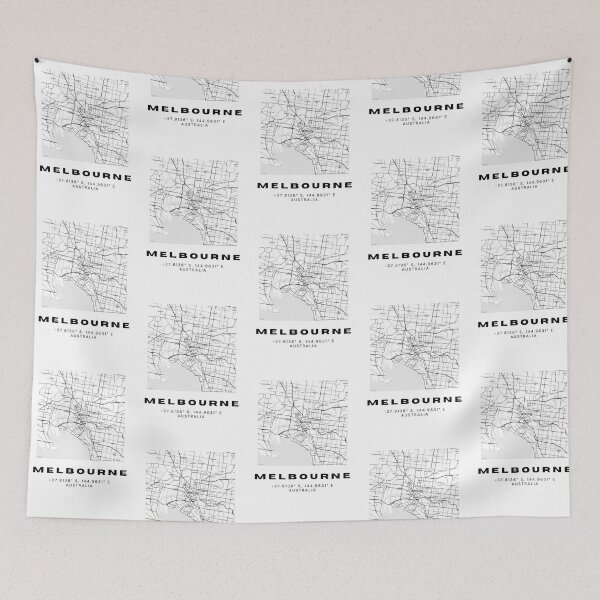 Item preview, Melbourne Coordinates - Stylish Map Art Design designed and sold by RM-Journey.