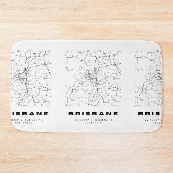 Artikelvorschau, Brisbane-Koordinaten – Stilvolles Kartenkunstdesign entworfen und verkauft von RM-Journey.