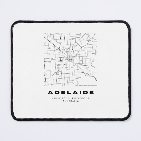 Item preview, Adelaide Coordinates | Australia Cities Artwork | Stylish Map Art Design designed and sold by RM-Journey.