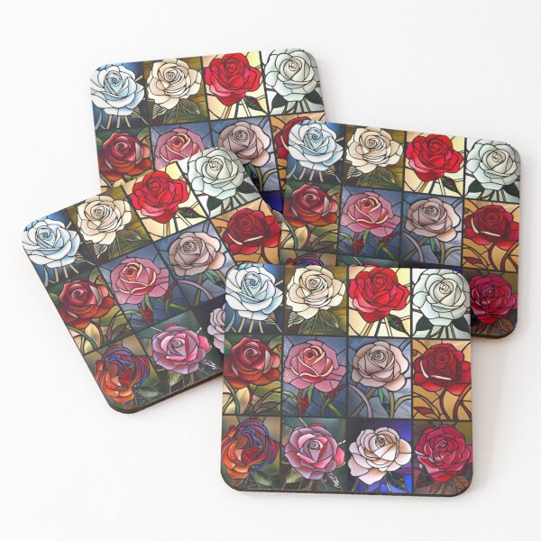Item preview, Roses Grid - Floral Pattern designed and sold by AiHead.