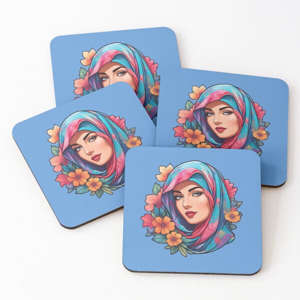 Artikelvorschau, Frau in einem geblümten Hijab entworfen und verkauft von Cosmicreations1.