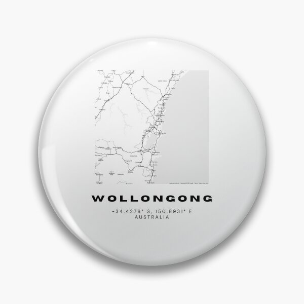 Item preview, Wollongong Coordinates | Australia Cities Artwork | Stylish Map Art Design designed and sold by RM-Journey.