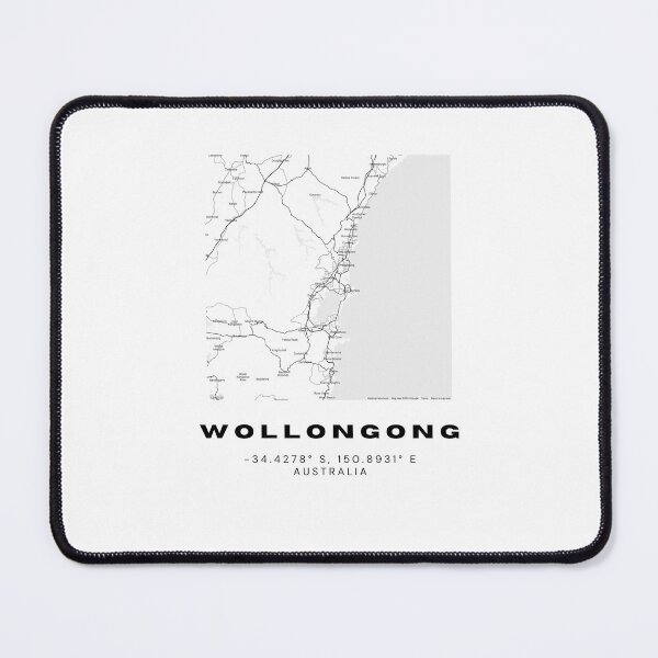 Item preview, Wollongong Coordinates | Australia Cities Artwork | Stylish Map Art Design designed and sold by RM-Journey.