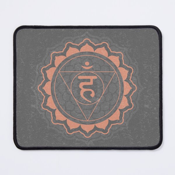 Item preview, Throat Chakra Mandala - Slate + Coral designed and sold by Irene Estelle.