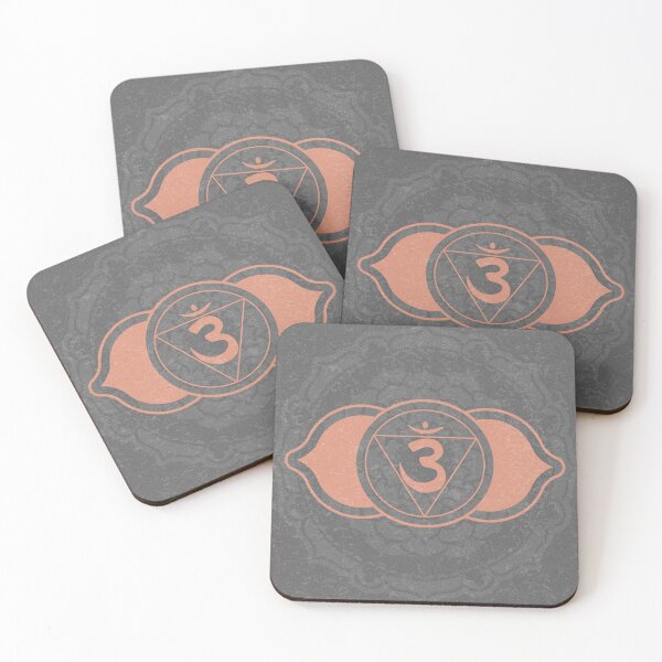 Item preview, Third Eye Chakra Mandala - Slate + Coral designed and sold by Irene Estelle.