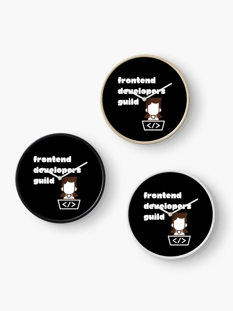 Thumbnail 3 of 4, Clock, Frontend Developer Guild designed and sold by RobMakesMerch.