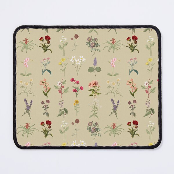 Item preview, Vintage flower desk mats and mouse pads designed and sold by ColorWaveShop.