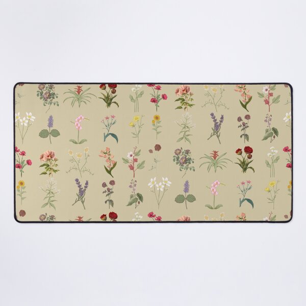 Item preview, Vintage flower desk mats and mouse pads designed and sold by ColorWaveShop.
