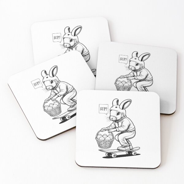 Item preview, Funny Easter Bunny Skater Skateboarding Egg Hunt Skateboard designed and sold by GrandeDuc.