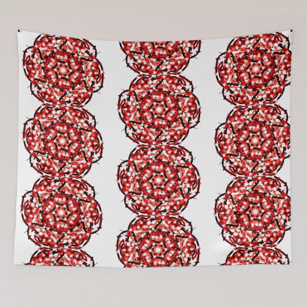 Item preview, Red and black flower swirl digital art design designed and sold by Aroeldesigns.