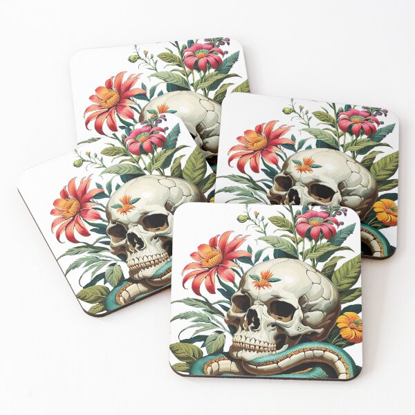Item preview, Flower, skull, Snake designed and sold by filusattila.