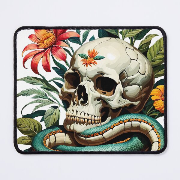 Item preview, Flower, skull, Snake designed and sold by filusattila.