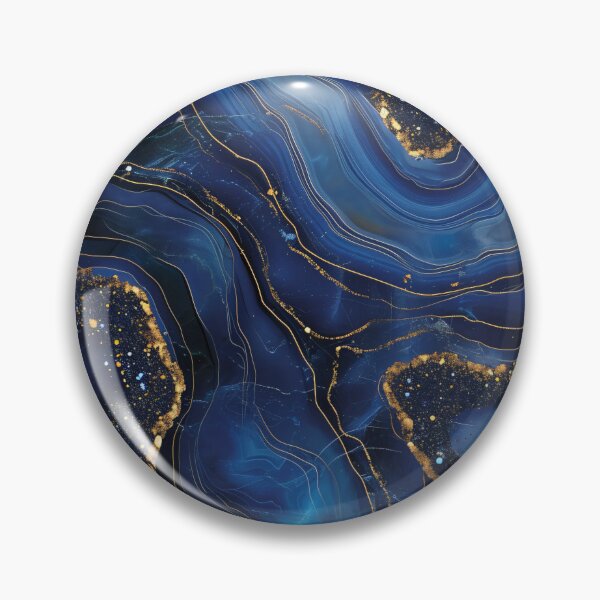 Item preview, Floating gold in navy marble dream designed and sold by LeoVik.