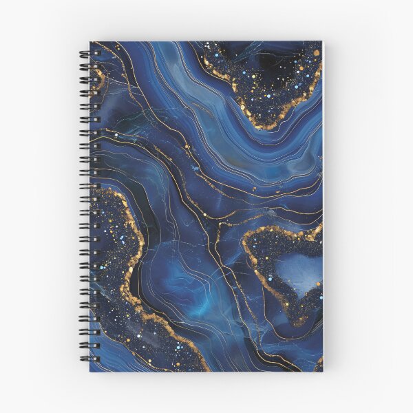Item preview, Floating gold in navy marble dream designed and sold by LeoVik.