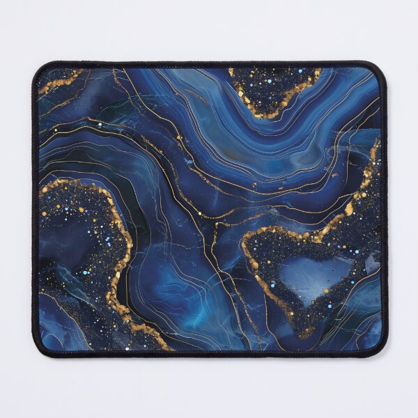 Item preview, Floating gold in navy marble dream designed and sold by LeoVik.
