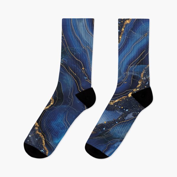 Item preview, Floating gold in navy marble dream designed and sold by LeoVik.