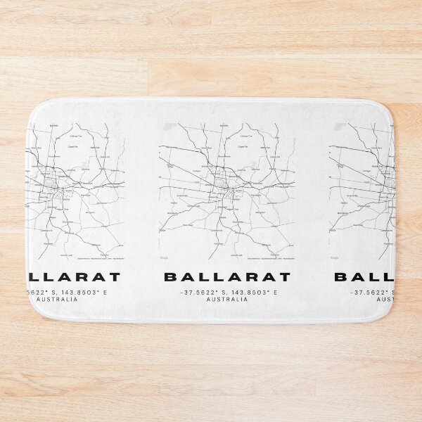 Artikelvorschau, Ballarat-Koordinaten | Australien-Städte-Kunstwerk | Stilvolles Kartenkunstdesign entworfen und verkauft von RM-Journey.