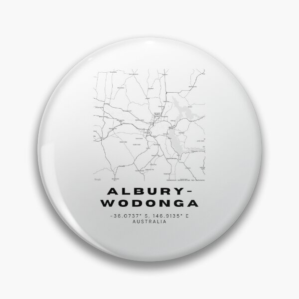 Item preview, Albury-Wodonga Coordinates | Australia Cities Artwork | Stylish Map Art Design designed and sold by RM-Journey.