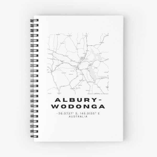 Item preview, Albury-Wodonga Coordinates | Australia Cities Artwork | Stylish Map Art Design designed and sold by RM-Journey.