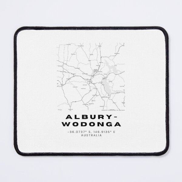 Item preview, Albury-Wodonga Coordinates | Australia Cities Artwork | Stylish Map Art Design designed and sold by RM-Journey.