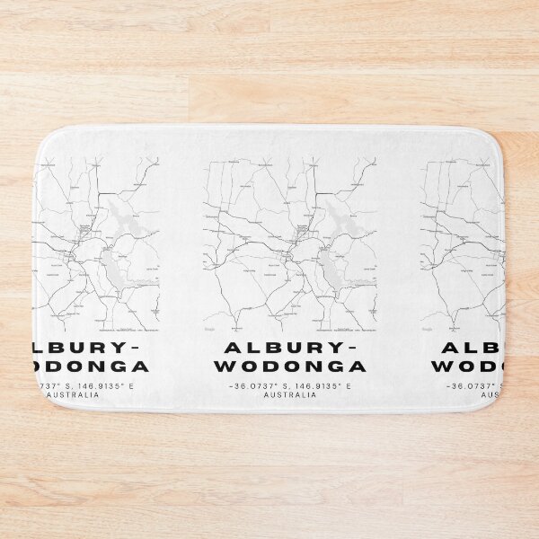 Item preview, Albury-Wodonga Coordinates | Australia Cities Artwork | Stylish Map Art Design designed and sold by RM-Journey.