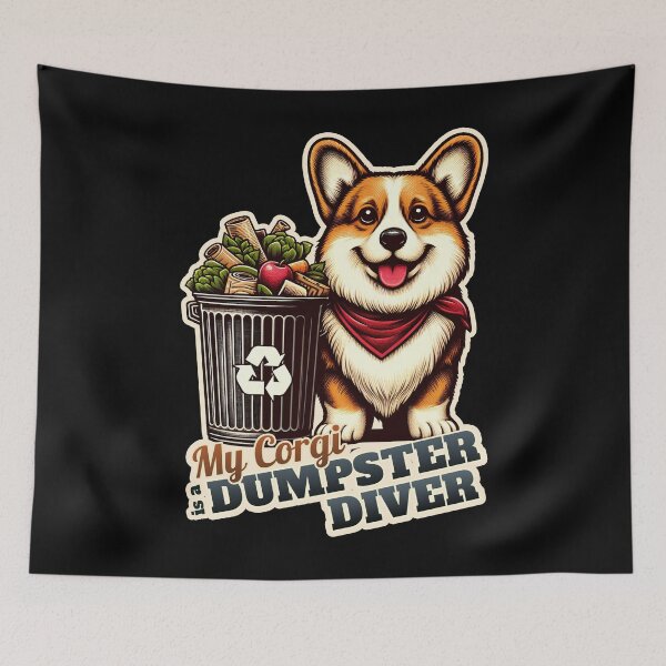 Item preview, Corgi Dumpster diver designed and sold by ThisDress.