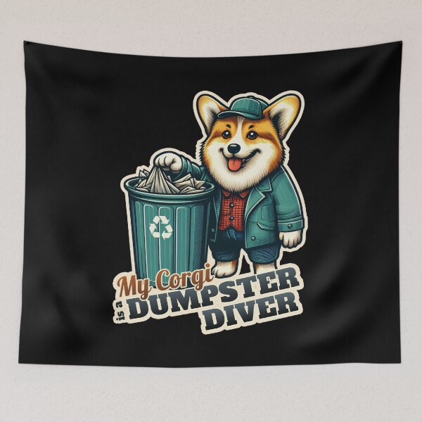 Item preview, Corgi Dumpster diver designed and sold by ThisDress.