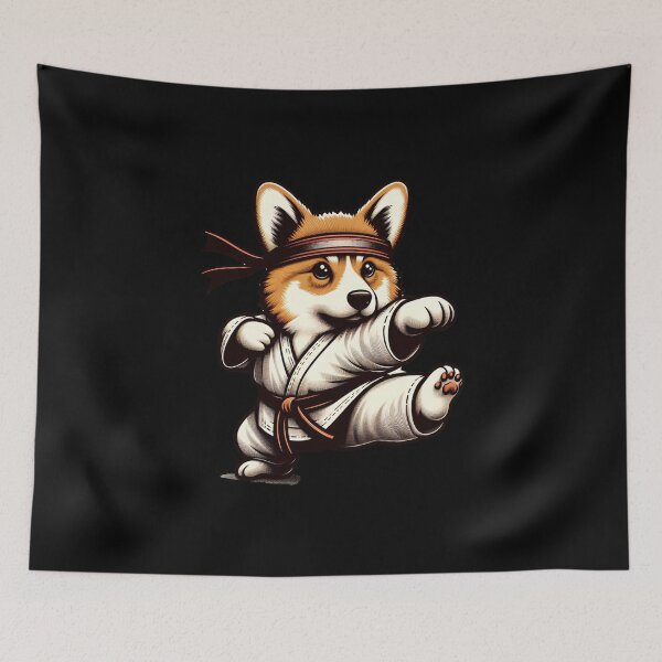 Item preview, Corgi karate designed and sold by ThisDress.