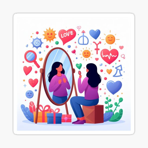 Item preview, Embrace Your Reflection: A Journey of Self-Love and Positivity designed and sold by Wonderall.