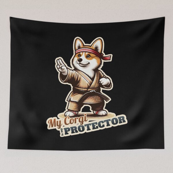 Item preview, Corgi karate designed and sold by ThisDress.