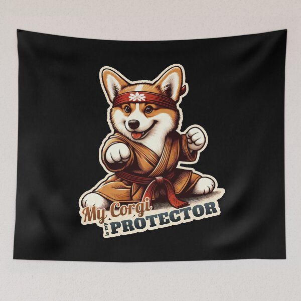 Item preview, Corgi karate designed and sold by ThisDress.