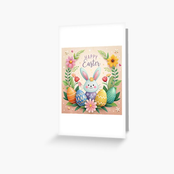 Item preview, Happy Easter. Easter bunny. Greeting card. designed and sold by ErAlexAnd.