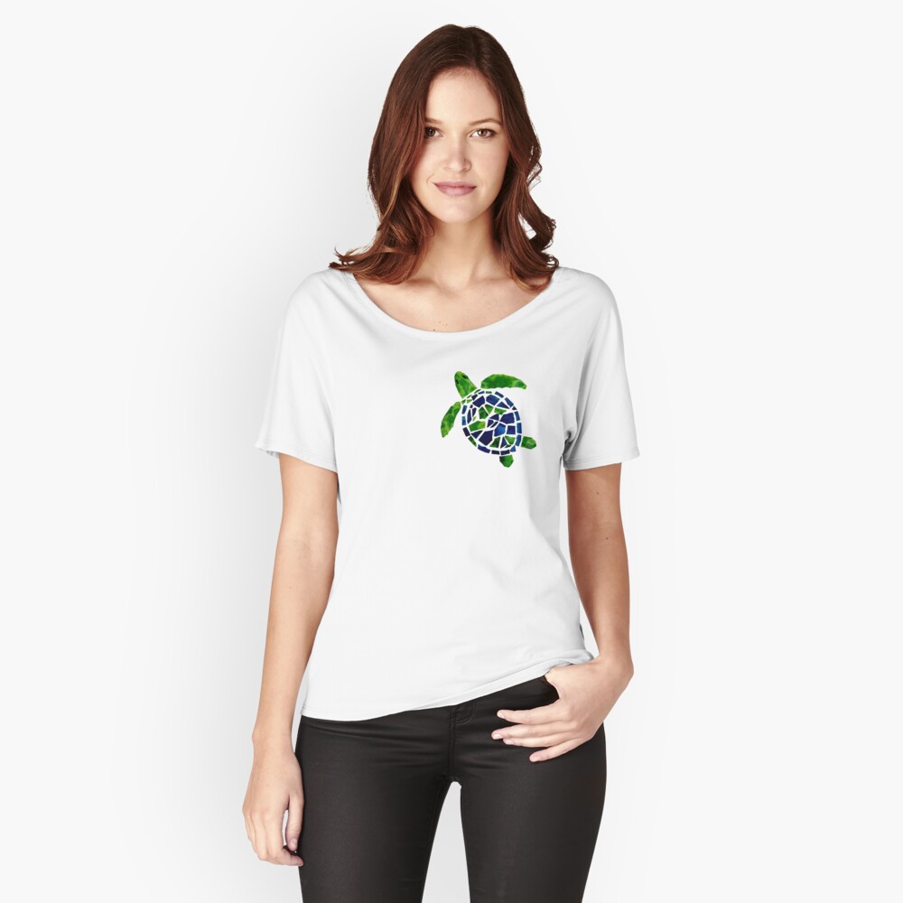 Turtle Mosaic cut out Kids T-Shirt by Jan Marvin - Pixels