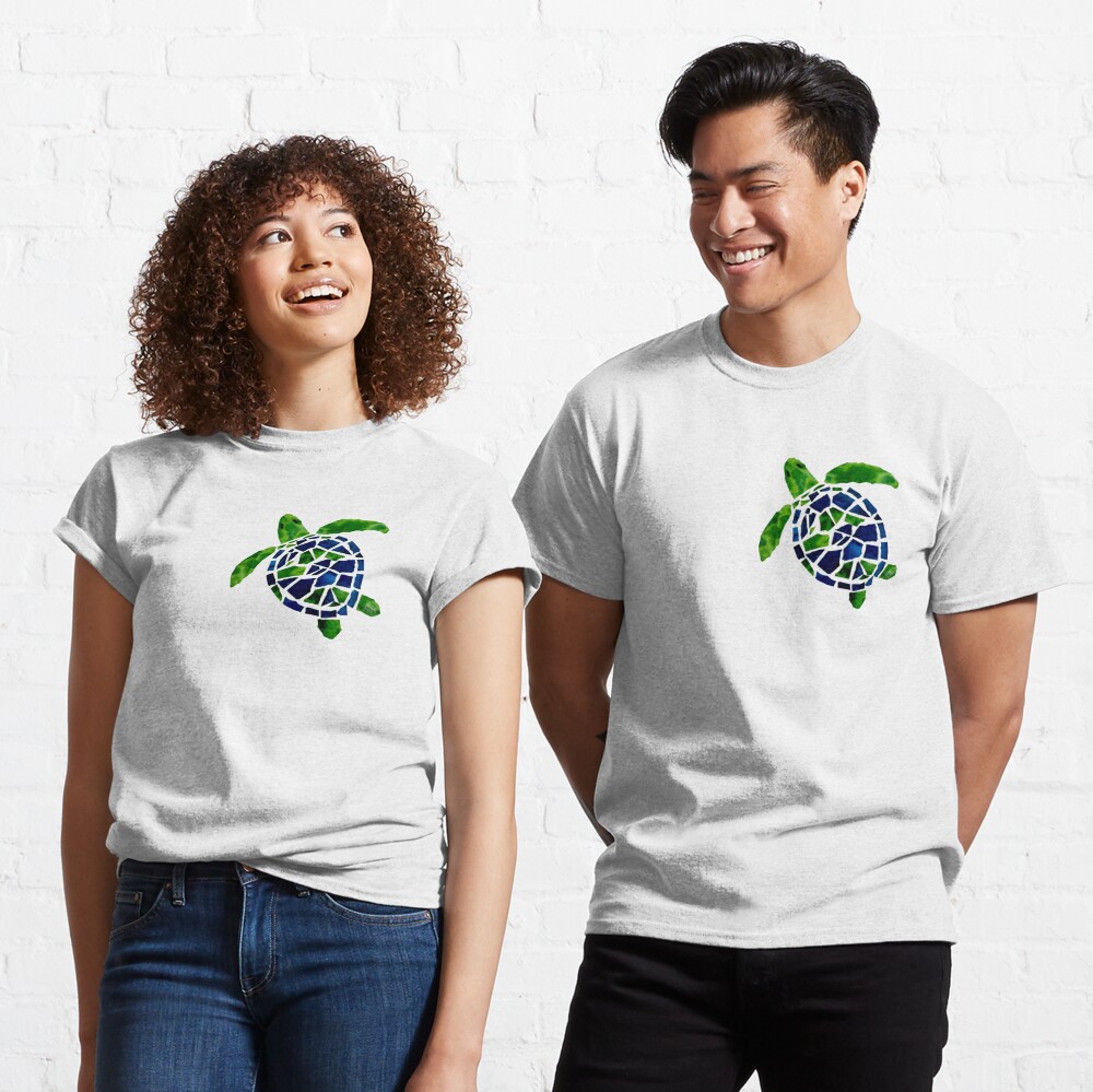 Turtle Mosaic cut out Kids T-Shirt by Jan Marvin - Pixels